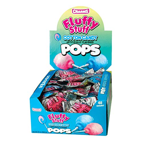 Fluffy Stuff Cotton Candy Pops (48 boîtes de 17,6 g), 843,7 g