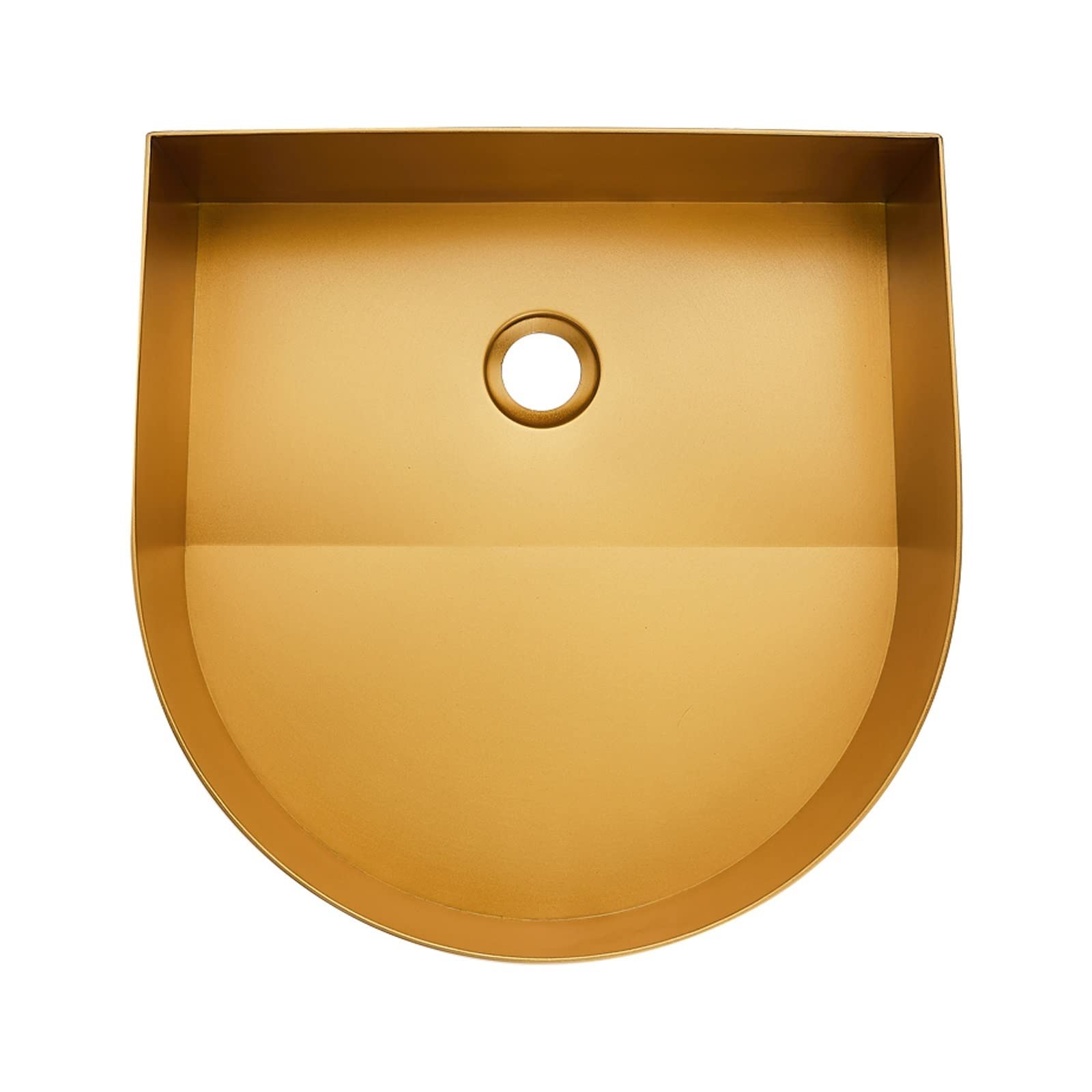 WOTZOV Bathroom Countertop Vessel Sink 15.7X15.7 Bathroom Vessel Sinks Gold Countertop Stainless Steel Vessel Sink Bathroom Stainless Steel Vessel Vanity