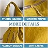 ALANTOP Large Nylon Hobo Shoulder Bag for Women, Lightweight Crescent Tote with Zipper Closure, Water-Resistant Casual Handbag for Travel, Shopping, and Daily Use (Yellow) #1