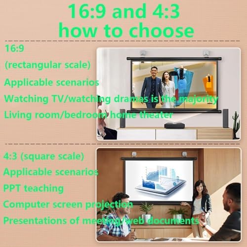 Pantalla Manual para Proyector 72 Pulgadas 4:3 miniatura 2
