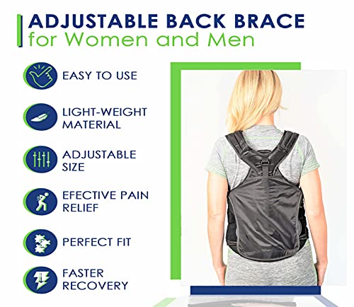 Dmeforless Thoracic Tlso Full Back Brace - Upper Thoracic Pain, Post Surgery Support, Kyphosis, Osteoporosis, Degenerative Disk Disease, Herniated Or Bulging Disk, Fractures, Spine Issues. Lumbar Compression Fractures And More. For Men And Women. #TOP1