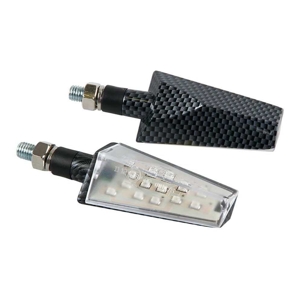 Lampa Duke Motorcycle Indicators Motorbike Blinkers LED Carbon Look Clear Lens