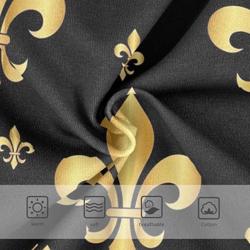 Cotton Toddler Underwear Floral Gold Fleur Mardi Gras Black Panties Little Girl Funny Briefs Kids Undies 2t3