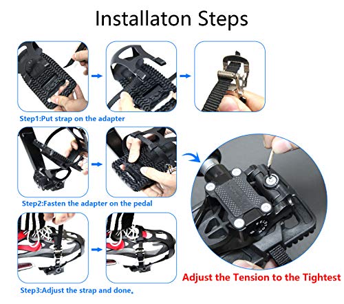 Plastic Adjustable Adapter Pedals Toe Clips Cage With Straps For Peloton Bike And Peloton Bike + #TOP5