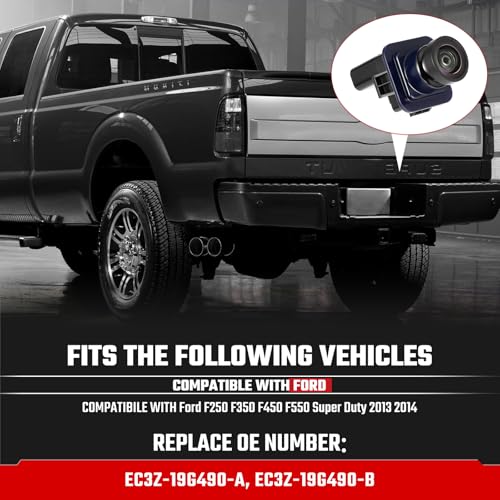 Image of Backup Camera Rear View Camera Fit for Ford F250 F350 F450 F550 Super Duty 2013 2014 Parking Park Assist Camera Replaces #EC3Z-19G490-A