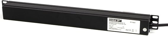 kenable 4 Way PDU Power Distribution Unit 19 Inch Rack Mount Horizontal 1U with UK Plug and Sockets Switched 13A 1.8m