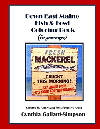 Down East Maine Fish & Fowl Coloring Book (for grownups)