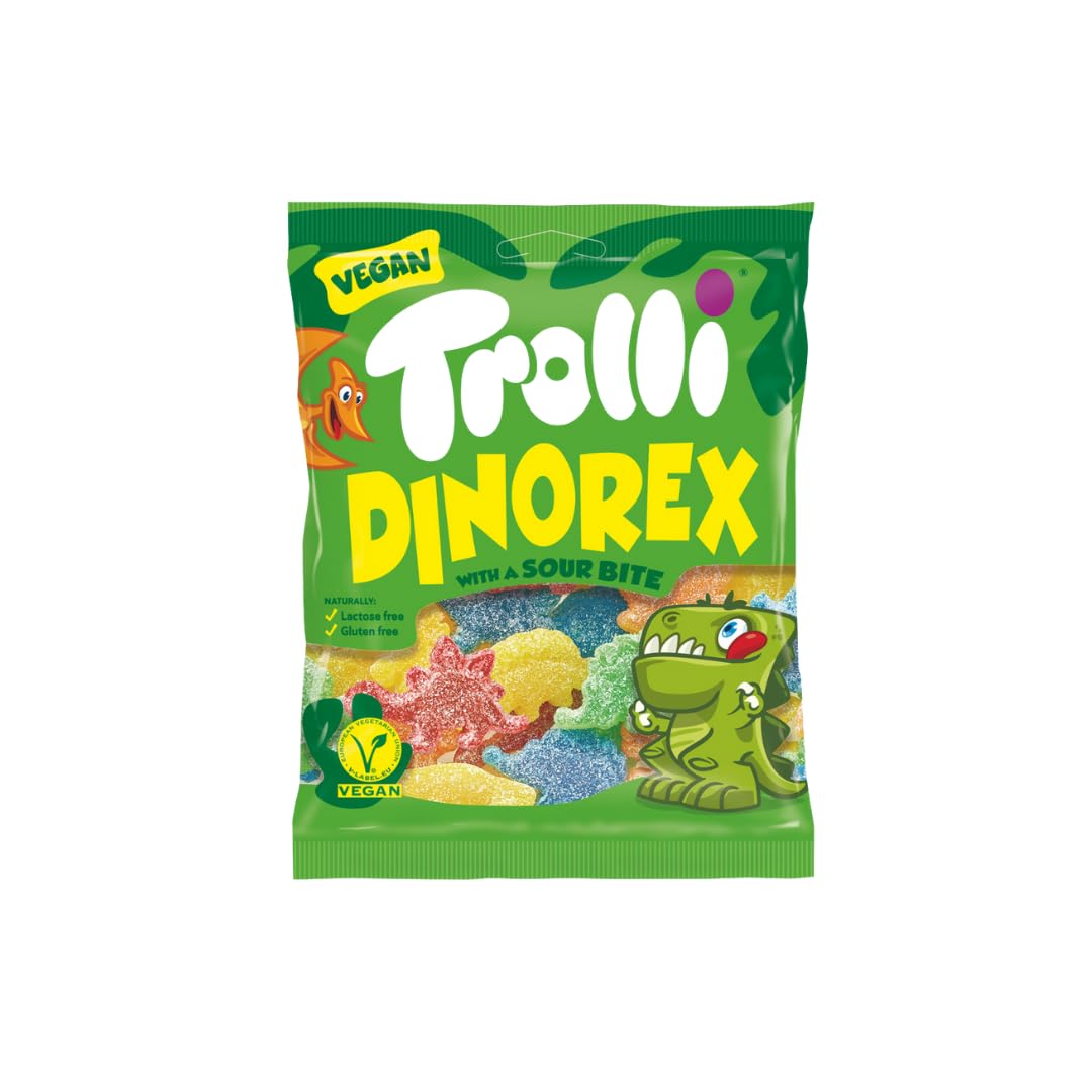 Trolli Dinorex Jelly Candy, Dinosaur shape Gummy Candy for Kids 100g-image-18