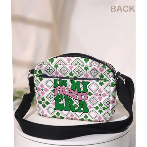 MAOFAED Sorority Gift For Women, Pink And Green Sorority Crossbody Bag, Sisterhood Gift Social Club Gift4