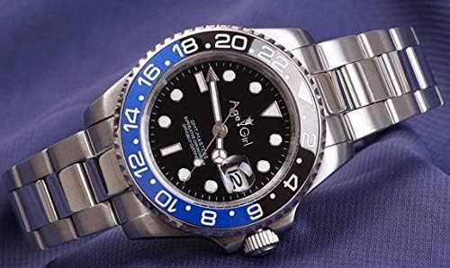 AGEGIERA GMT Lunetta in Ceramica Uomo nuovissimo Meccanico Automatico ETA  2813 Movimento Orologio Sportivo AAA + Orologi Vetro Zaffiro 40mm Nero Blu  : Amazon.it: Orologi