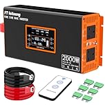 2000W/4000W Power Inverter 12V to 240V AC Pure Sine Wave Inverter,Car Inverter DC 12v to AC 240V UK with AC Sockets Dual Car Adapter With LED Display Suitable for Travel, RV, Camping