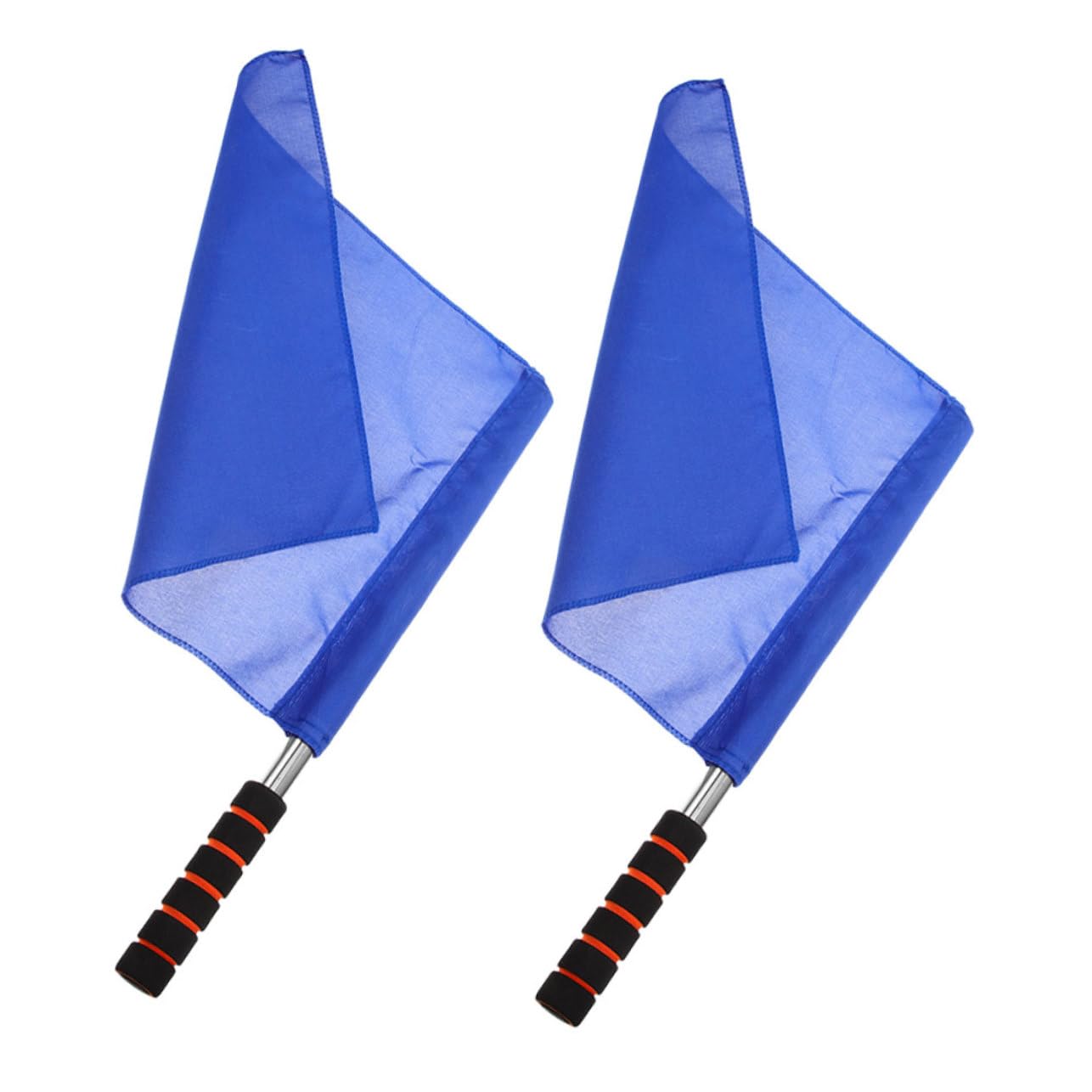 Garneck Soccer Referee Flags Set 2pcs Lineman Warning Flags Foldable for Traffic Control Sports Training Judge Competition