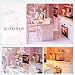 CUTEBEE Dollhouse Miniature with Furniture, DIY Dollhouse Kit Plus Dust Proof and Music Movement, 1:24 Scale Creative Room for Valentine's Day Gift Idea(Tranquil Life)