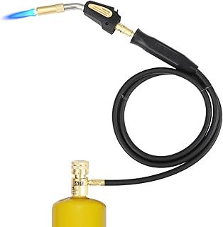 Welding Torch for Mapp Gas Propane Gas, Mapp Torch with 4.76ft Long Hose & Self Igniting Trigger, Propane Soldering Torch Maximum Flame Temperature up to 2372℉