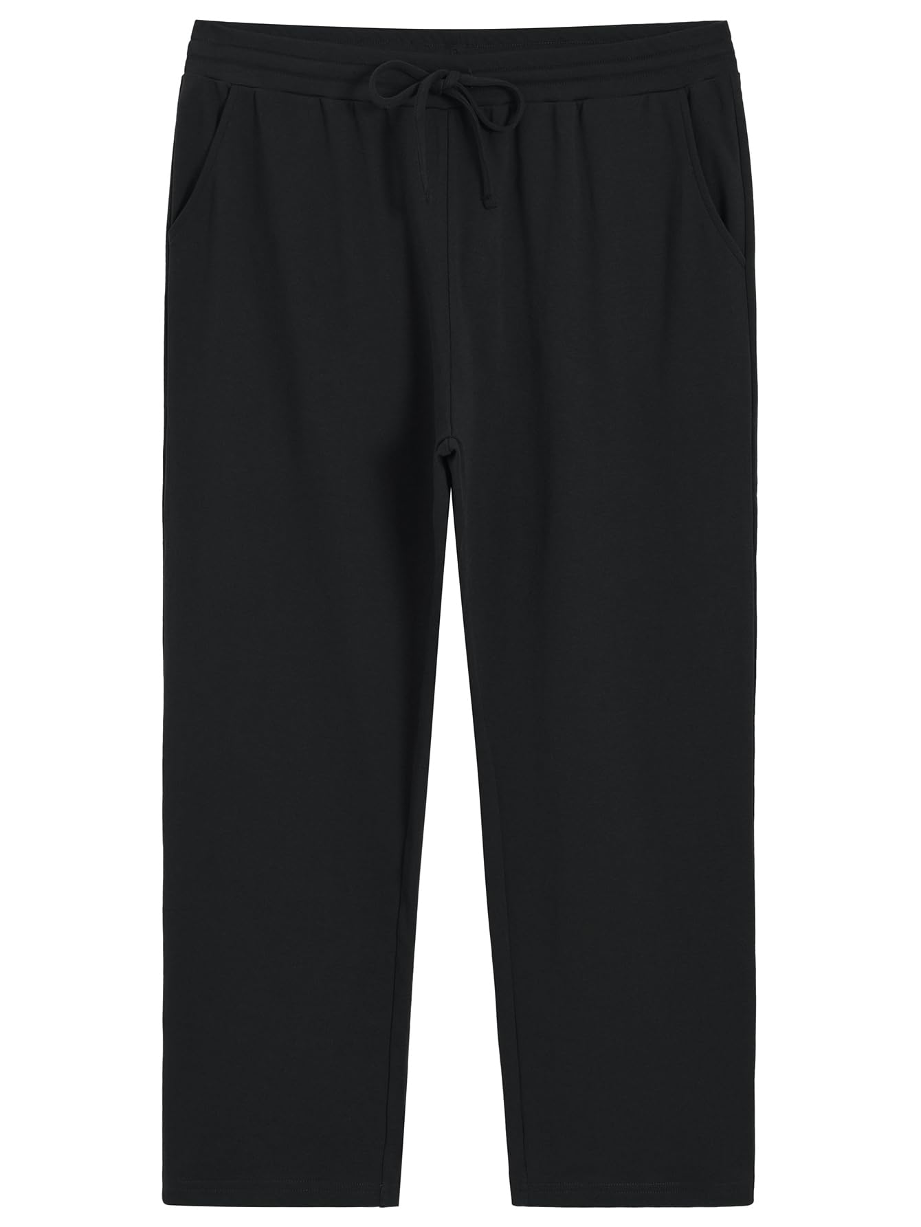 Photo 1 of Weintee Women's Plus Size Petite Drawstring Knit Pants with Pockets 4X-Large Plus Petite Black