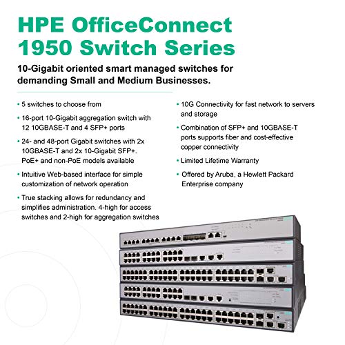Hpe Officeconnect 1950 48-Port Gig Smart Switch-48Xge|2Xsfp+|2X10Gbase-T (Jg961A#Aba) #TOP3