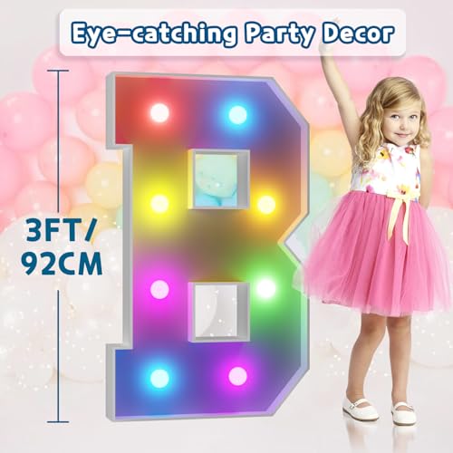 Image of Imprsv Colorful 3FT Marquee Letters B, 18 Colors Large Light up Letters