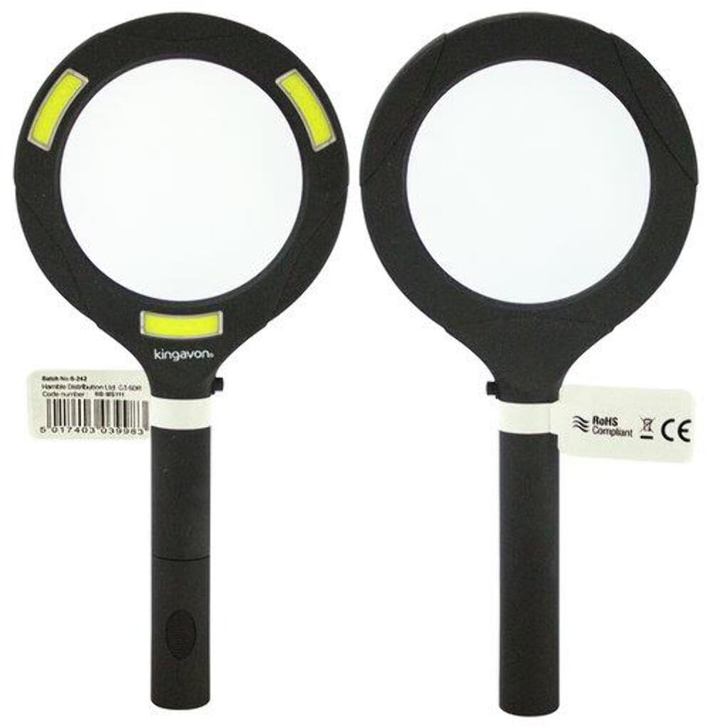 Kingavon 1 x LIGHT UP Led Handheld MAGNIFYING GLASS