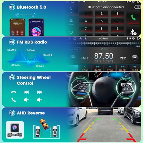 Radio de coche Android 4G+64G para Aygo y C1 con cámara trasera de 4LED 4