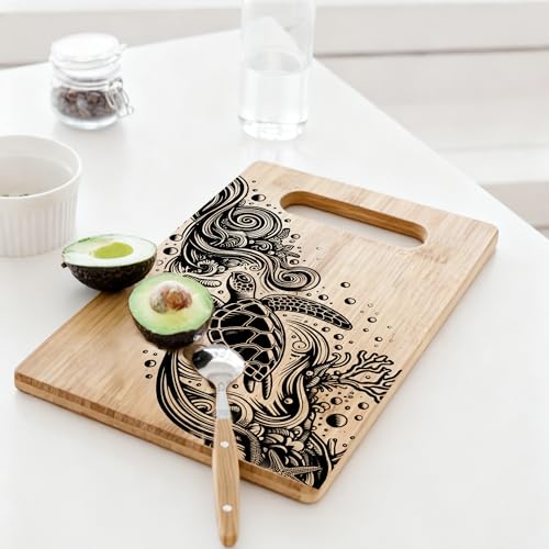 Tabla de cortar de bambú rectangular de 29.97x20.07 cm miniatura 3