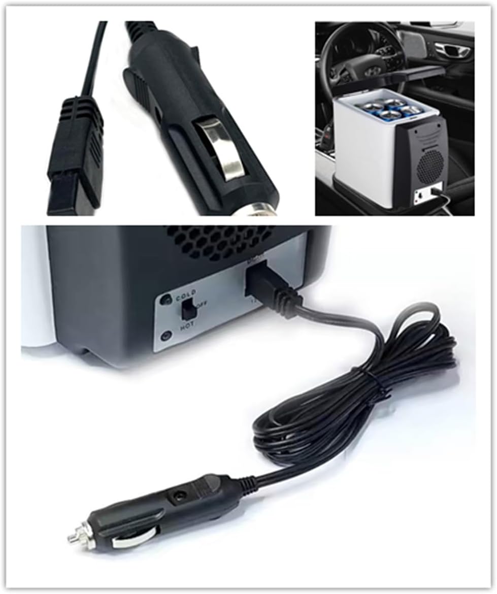 12V Auto Car Cooler Box Mini Fridge Power Cord DC 2 Pin Power Cord for Travel Mini Fridge,Portable Camping Cooler Box and Semi-Conductor Car Freezer