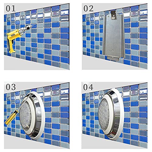 Projecteur de piscine en saillie IP68 étanche et télécommande RVB multicolore