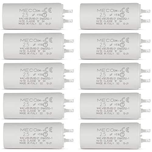 Condensateur 2.5 µF pour volet roulant et moteur 6 Nm avec cosses 2.8mm
