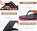 KuaiLu Womens Orthopedic Flip Flops Cushion Recovery Walking Sandals For Woman Ladies Summer Fashion Thong Sandals Outdoor Beach Sandles With Comfortable Plantar Fasciitis Arch Support, Red US9