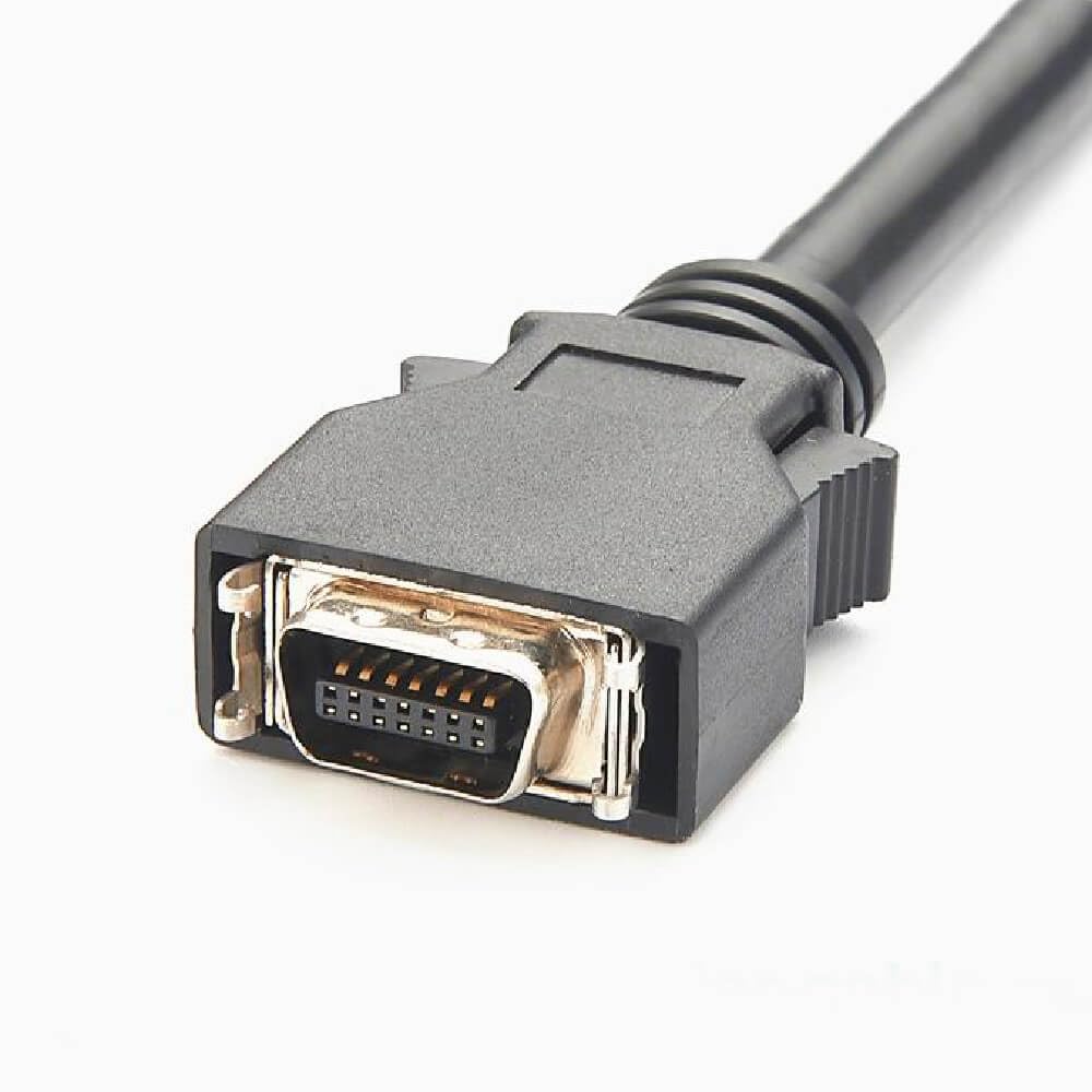 SCSI Mini MDR 14Pin Male to 26Pin Male Straight Connector Snap Type with Cable 2Meter