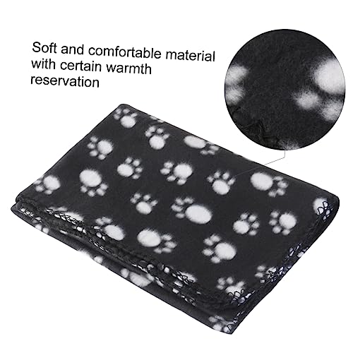 Couverture fleece pour chiens doux tapis lavable machine noir 3pcs