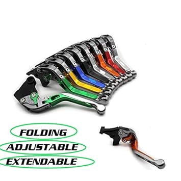 Open Throttle Racers Kawasaki Ninja 300 ABS Compatible 6 Steps adjustable, Foldable and Extendable brake & Clutch levers Black