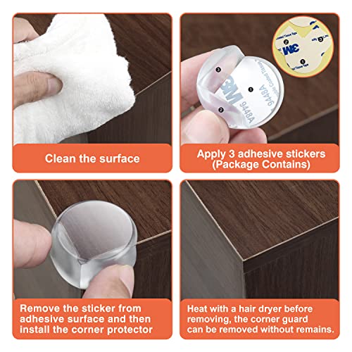 Table Corner Protector Guards for Baby Satety, Furniture Corner Guard & Edge Safety Bumpers - Image 3