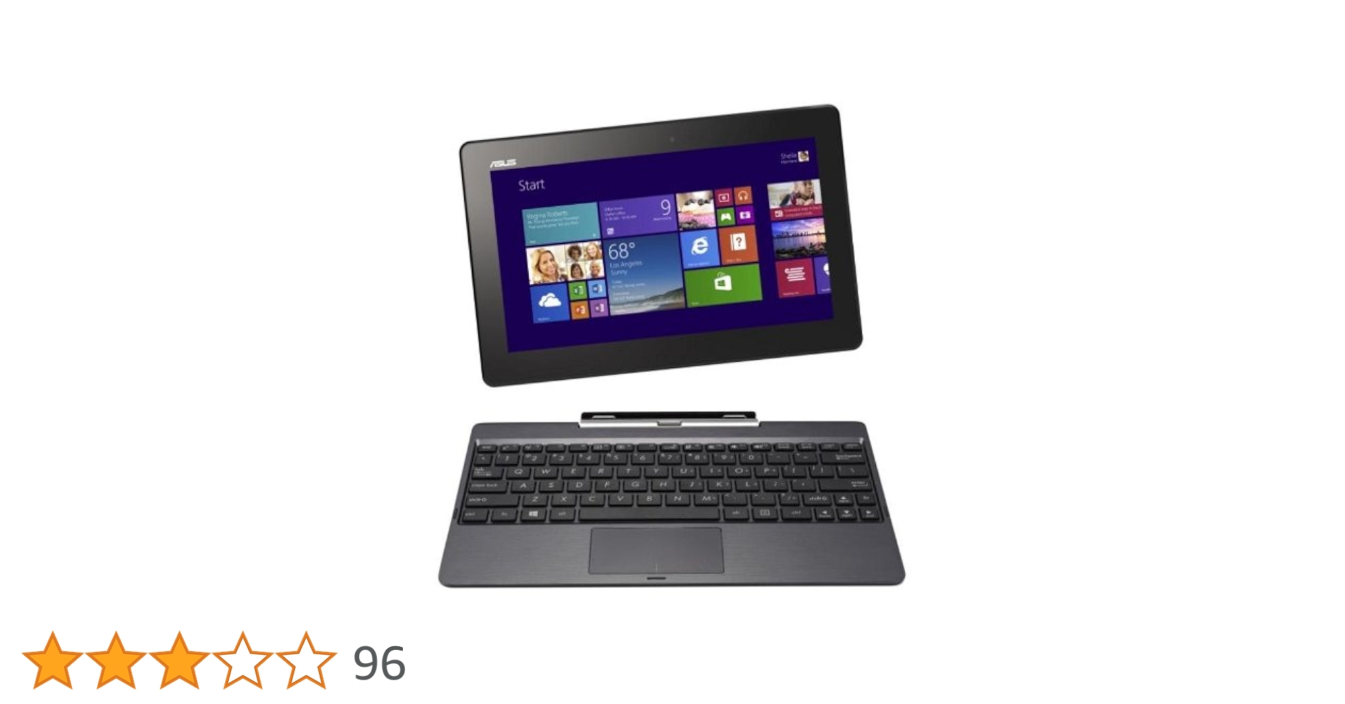Windowsタブレット本体 ASUS T100TA-DK564G (WIN10 32bit, Mem2G) ASUS 32GB eMMC & 500GB HDD T100 Series Transformer T100TA-H1-GR