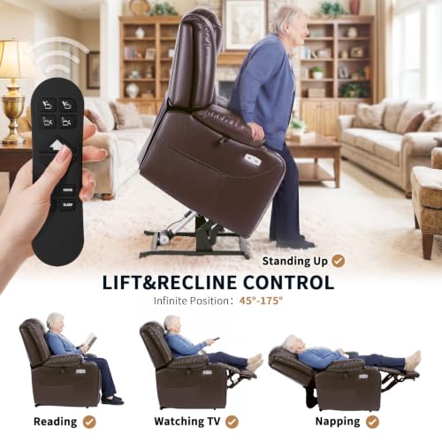 Image of EONIX Power Lift Recliner Chair for Seniors, 400 lb, Stand Assistance