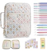 Bible Cover Case for Women Large Bible Cover with Durable Handle Quilted Bible Carrying Case for ...