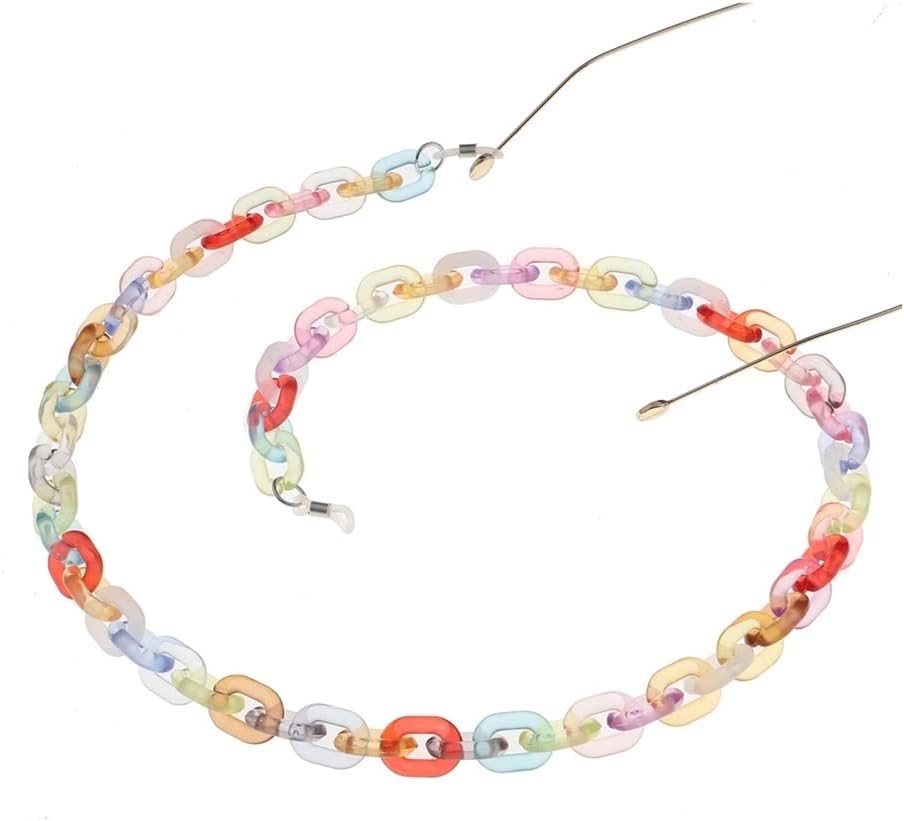 HOOENG Lanyard Glasses Chains for Women Colorful Acrylic Face Mask Lanyard Stylish Glasses Holder Chains Eyewear Retainer