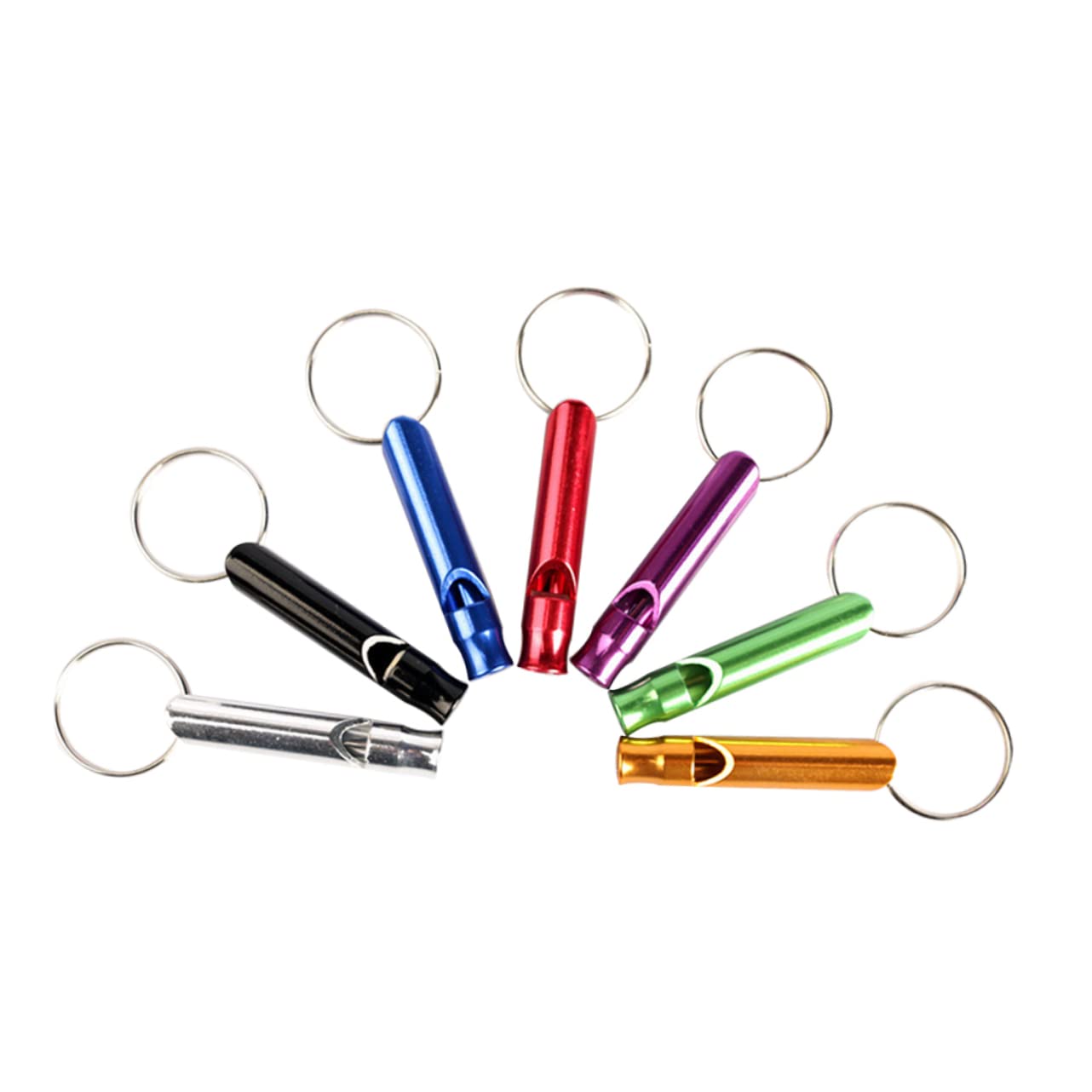 HANABASS 7pcs Parrot Training Whistle Set Metal Bird Supply for Home Pigeon Whistles Random