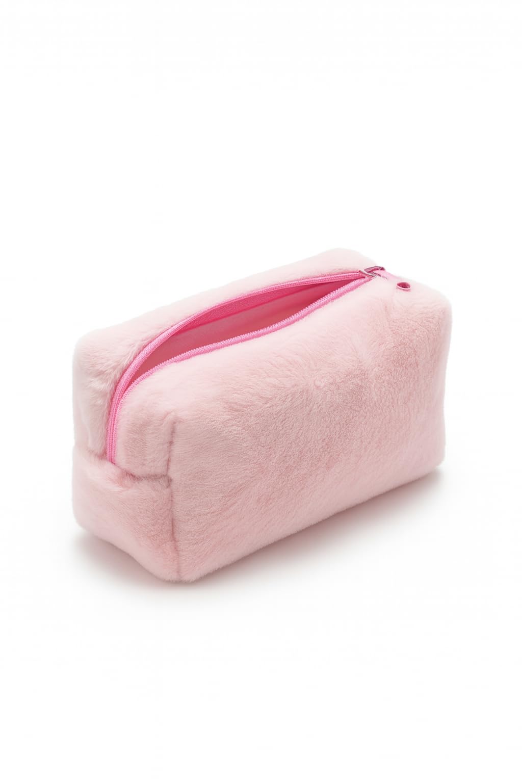 Peluş Yumuşacık Makyaj Çantası - Kozmetik Organizeri (Pembe)