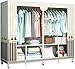 Wardrobe Metal Bracket Wardrobe Portable Fabric Wardrobe Stable Dorm Room Wardrobe 170 160 48CM Clothes Rack (Color : B Size : 170 160 48CM) (A 170 * 160 * 48CM)