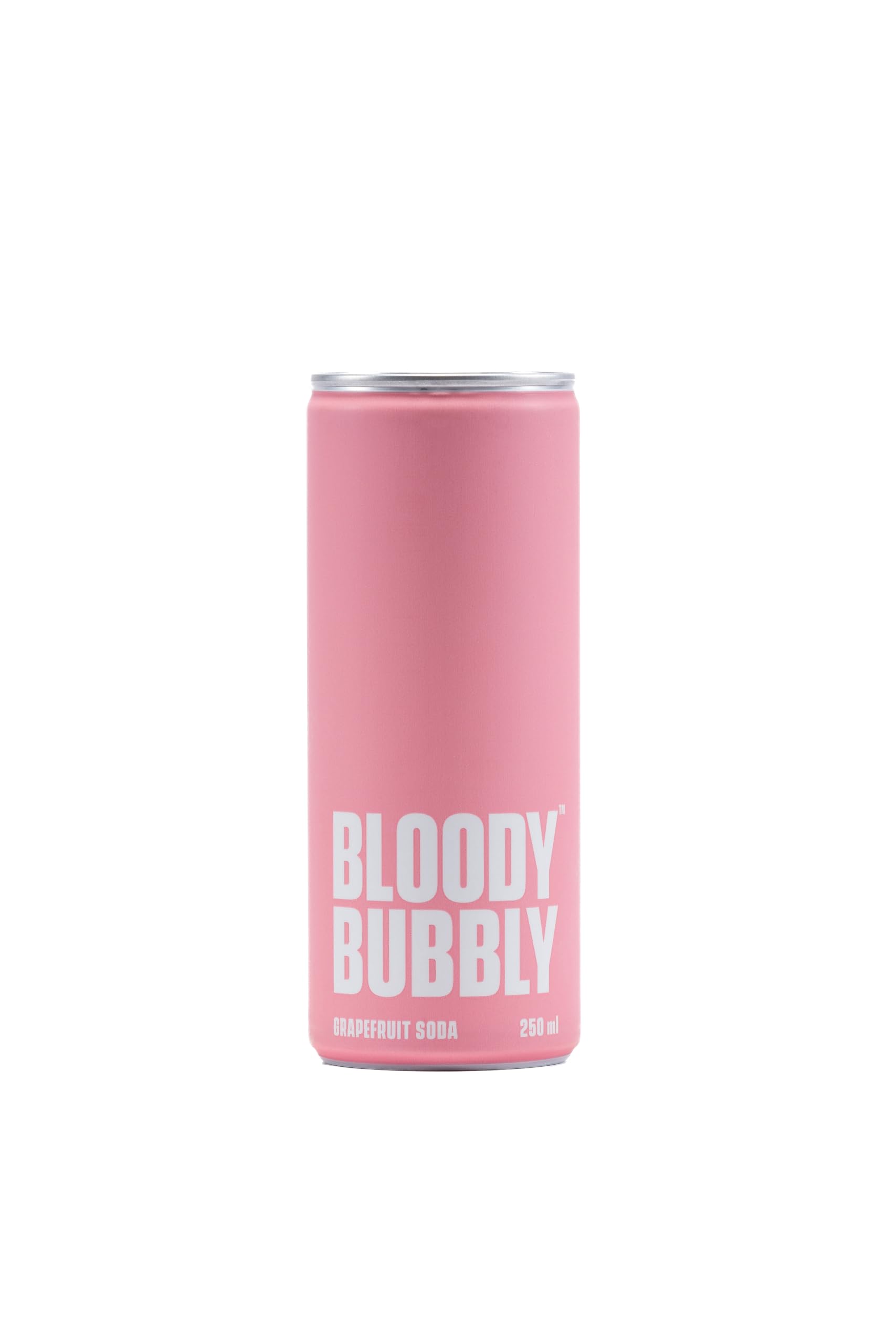 BLOODY BUBBLY GRAPEFRUIT SODA | Naturally Flavoured Soda | 44 Cal Per Can | No Added Artificial Flavours, Colours & Preservatives | Pack Of 6 (250ml Each)