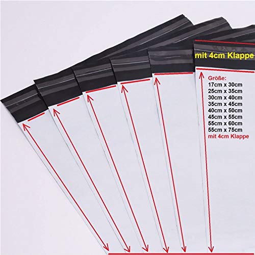 Enveloppes Plastique Opagues Jeco - Lot De 100, 40x50cm, 65 Microns, Imperméables