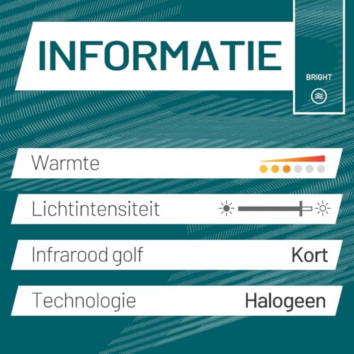 Sunred Deckenheizstrahler 1500W Halogen Schwarz Terrassenstrahler Heizstrahler - 3