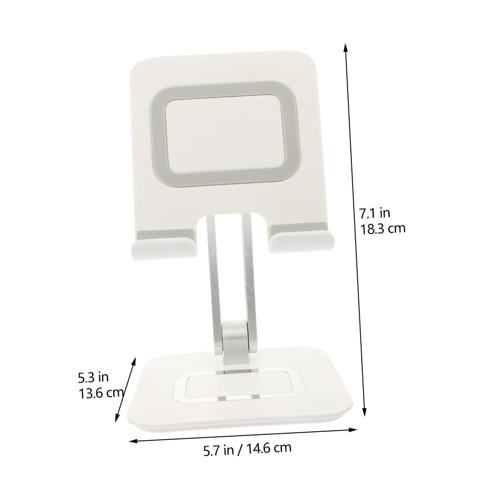 LABRIMP Supporto Regolabile in Metallo per e Tablet da Scrivania Stand Portatile con Altezza e Angolo Personalizzabili Base Stabile per