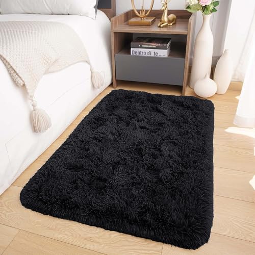Oxford Homeware Petittapis moelleux à poils longs pour chambre à coucher et salon, moderne super doux, antidérapant, lavable, tapis de sol et de chevet pour...