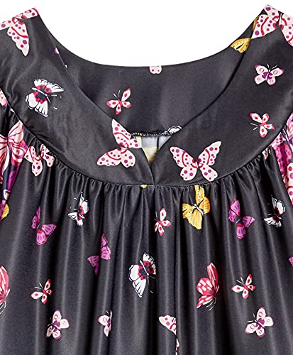 Image of AmeriMark Casual Women's Patio Muumuu House Dress Loose Comfortable Short Sleeve Sun Dress Lounger Gown Sleepwear for Ladies