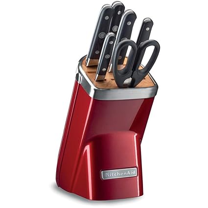 KitchenAid 7Pc Triple Rivet Knife Set Candy apple