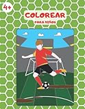  Colorear para Niños: Dibujos de futbol fáciles  para colorear futbol  cuaderno futbol niños  libro colorear futbol niños  30 Dibujos  jugador de fútbol  niños  niñas