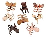 L. Erickson Mini Metal Jaw Clip & Go 8-Pack - Gold/Chocolate/Rose Gold/Camel