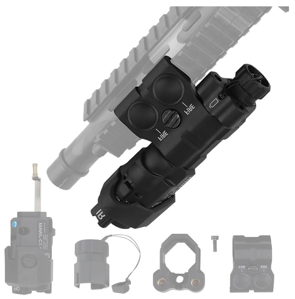 Fotrsta Tactical MAWL-C1+Battery Case Hunting Modular Waterproof Box Portable For CR 123/AAA/AA Airsoft Paintball Outdoor Tool Shooting Gear