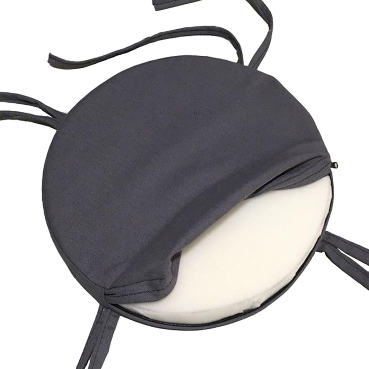 Memory Foam 10/12/14/16 In Stool Cushion With 4 Ties Soft Round Bar Stool Cushion Seat Cushion Chair Circular for Office Outdoor Kitchen Dining Room Car Patio,Chair Pads(@3,40cm/16in)